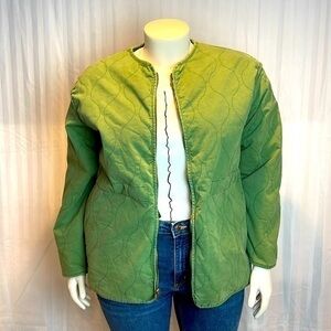 UNIVERSAL THREAD Soft Corduroy Zip Up Green Jacket‎ XXL Patch Pocket